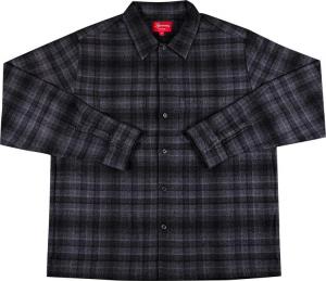 Рубашка Supreme Plaid Flannel Shirt 'Black', черный