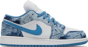 Кроссовки Air Jordan 1 Low GS Washed Denim, белый