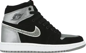 Кроссовки Aleali May x Air Jordan 1 Retro High GG Shadow Grey, черный