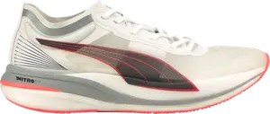 Кроссовки Puma Wmns Deviate Nitro Elite White Lava Blast, белый