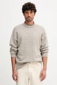 Шерстяной свитер Boss, бежевый