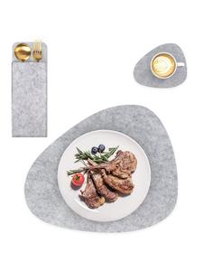 Intirilife 6 войлочных салфеток/скатертей серого цвета