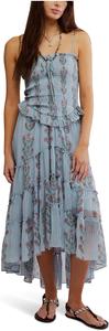 Платье Free People Alejandra Midi Dress, Soft Blue Combo