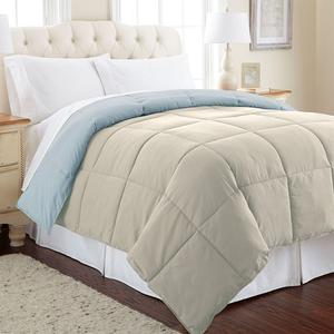 Двустороннее одеяло Modern Threads с твердым пухом и альтернативой, цвет Oatmeal