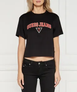 Футболка Cropped fit Guess Jeans, черный