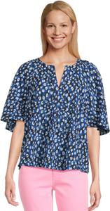Топ Lilly Pulitzer Wilmer Short Sleeve Top, цвет Starlight Navy Youre An Animal