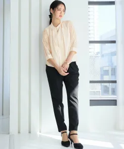 Платье с кружевными рукавами и брюками, свадебное платье, платье для вечеринки по случаю воссоединения, приглашение на вечеринку Pourvous, цвет Beige