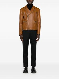Alexander McQueen байкерская куртка на молнии, коричневый