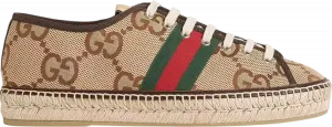 Кроссовки Gucci Maxi GG Espadrilles Camel Ebony, кэмел