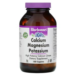 Кальций, магний и калий Bluebonnet Nutrition, 180 капсул