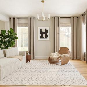 nuLOOM ковер 366 x 549 см Moroccan Blythe, Grey, выцветший бохо дизайн, устойчивый к пятнам, для спальни, столовой, гостиной, прихожей, офиса, кухни, входной зоны