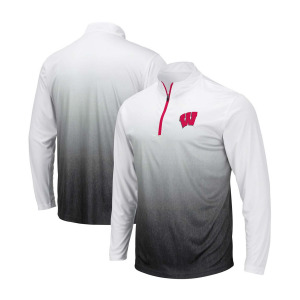 Мужская серая куртка wisconsin badgers magic team logo с молнией на четверть Colosseum, серый