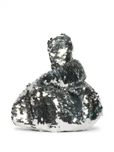 Сумка-тоут с пайетками MSGM, серебряный