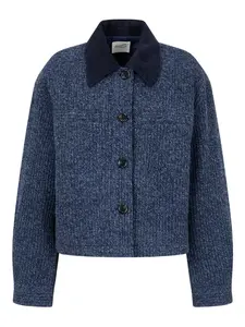 Куртка с вельветовым воротником Studio Tomboy, синий