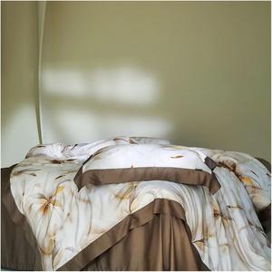 YIZUFU Комплект постельного белья 800TC с цветочным принтом охлаждающий шелковисто-мягкий