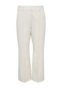 Расклешенные брюки со складками COMMA, экрю