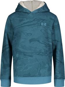 Толстовка Under Armour для мужчин, с большим передним карманом, быстросохнущая и легкая, Blue Flannel