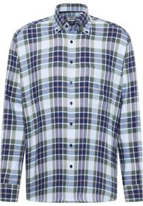 Рубашка на пуговицах Comfort fit ETERNA, светло-синий/темно-синий