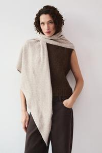 Шарф из смесовой шерсти Medicine, бежевый