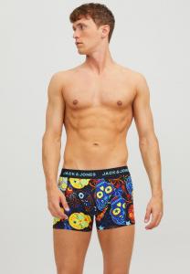 Трусики SUGAR SKULL TRUNKS 3 PACK Jack & Jones, цвет black/blazing yellow