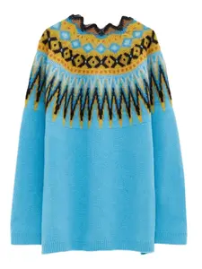 Свитер с узором Loewe, синий
