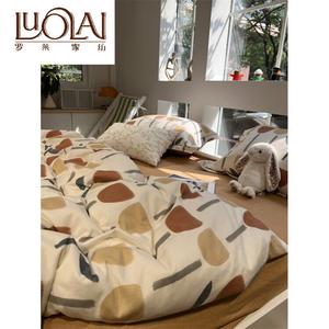 LUOLAI HOME Комплект постельного белья, 4 предмета, простыня, размер 180x200 см, цвет YAG-Grinding Wool Rafael