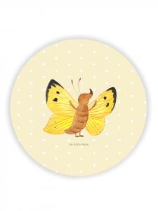 Mr. & Mrs. Panda Магнит на холодильник в виде бабочки, серной бабочки    пастельно-желтого цвета