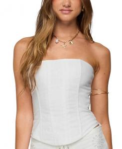 Хадар корсет с эффектом льна Edikted, белый