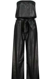 Комбинезон из веганской кожи Glam Slam в цвете Noir bishop + young