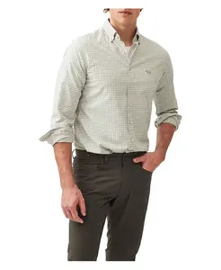 Rodd Gunn мужская рубашка Gunn Check Oxford с длинным рукавом Slim Fit Rodd & Gunn, зеленый