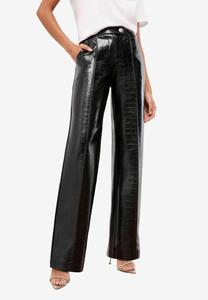 Брюки Lipsy Trousers, Black Croc Faux Leather/Black