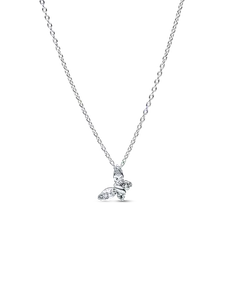 Ожерелье с подвеской в виде бабочки Pandora, серебро 925 пробы