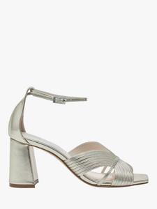 Адина сандалии на устойчивом каблуке с ремешком на щиколотке Rainbow Club, Champagne Metallic