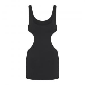 Платье SKIMS Cotton Jersey Cut Out Mini, черный
