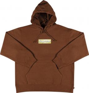 Толстовка Supreme Bling Box Logo Hooded Sweatshirt 'Dark Brown', коричневый