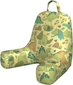 Наволочка для подушки для чтения Lunarable Dinosaur Party, забавный дизайн в стиле дудл с монстрами для игровой комнаты, мягкая набивная наволочка для кровати, маленький размер, разноцветная., Multicolor