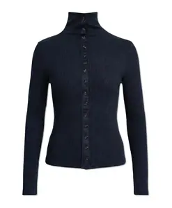 Ребристый свитер с высоким воротником Rag & Bone, синий