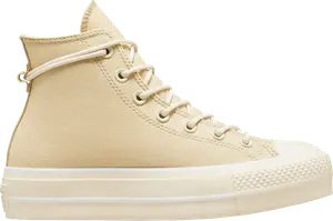 Кроссовки Converse Wmns Chuck Taylor All Star Lift Platform Canvas High Oat Milk, кремовый