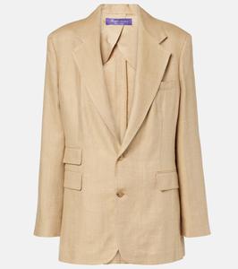 Блейзер Russel из шелка и льна Ralph Lauren Collection, Lux Tan