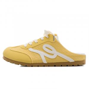 HUANQIU Женские кожаные сандалии с закрытым носком, устойчивые к истиранию, желтые