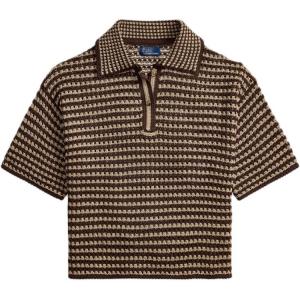 Женская поло Polo Ralph Lauren, chocolate stripes
