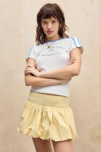 Мини-юбка BUBBLE HEM - A-line skirt BDG Urban Outfitters, желтый