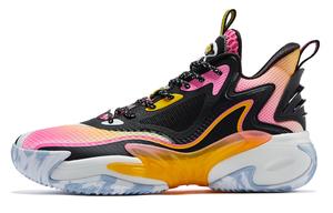 Баскетбольные кроссовки Titan мужские, среднего размера, розовые/черные/оранжевые Qiaodan