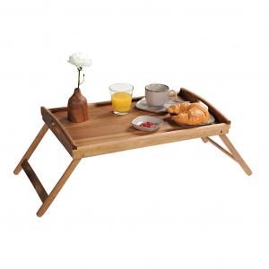Поднос Сервировочный и поднос для кровати, акация, FSC с 2 складными ножками Kesper, Natur