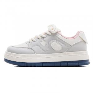 HUANQIU Нескользящие легкие низкие кроссовки для скейтбординга, увеличивающие рост, женские, серо-белые