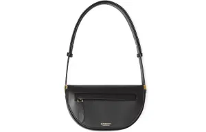 Кожаная сумка через плечо, сумка-полумесяц, женская сумка, черная Burberry