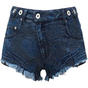 Feng Chen Wang Джинсовые шорты женские темно-синие