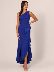 Студийное трикотажное платье макси из крепа Adrianna Papell, цвет Royal Sapphire