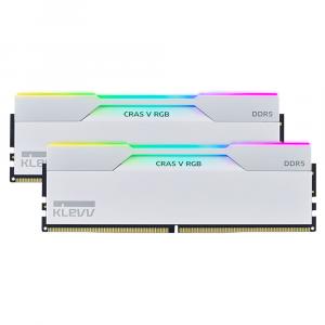 Оперативная память KLEVV Cras V RGB, 32 Гб (2 х 16 Гб), DDR5, 7200 МГц, KD5AGUA80-72B340J, белый