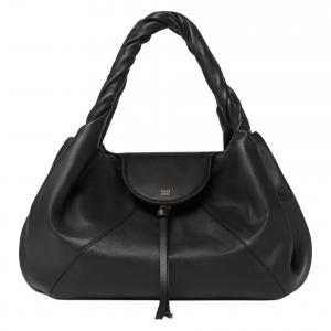 FENDI Женская черная кожаная сумка через плечо с одним ремнем